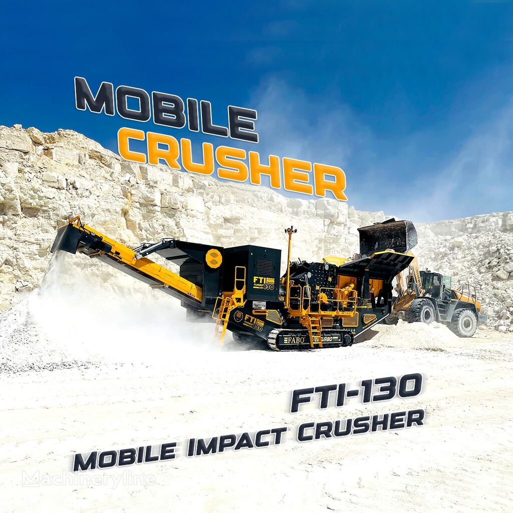 new FABO FTI-130 MOBILE IMPACT CRUSHER 400-500 TPH | AVAILABLE IN STOCK mobile crushing plant