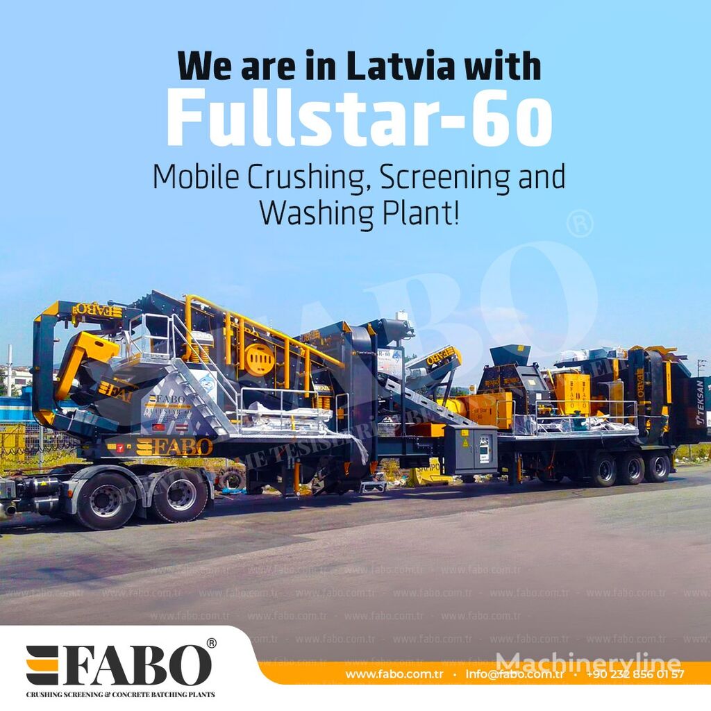 new FABO FULLSTAR-60 Crushing, Washing & Screening Plant mobile crushing plant