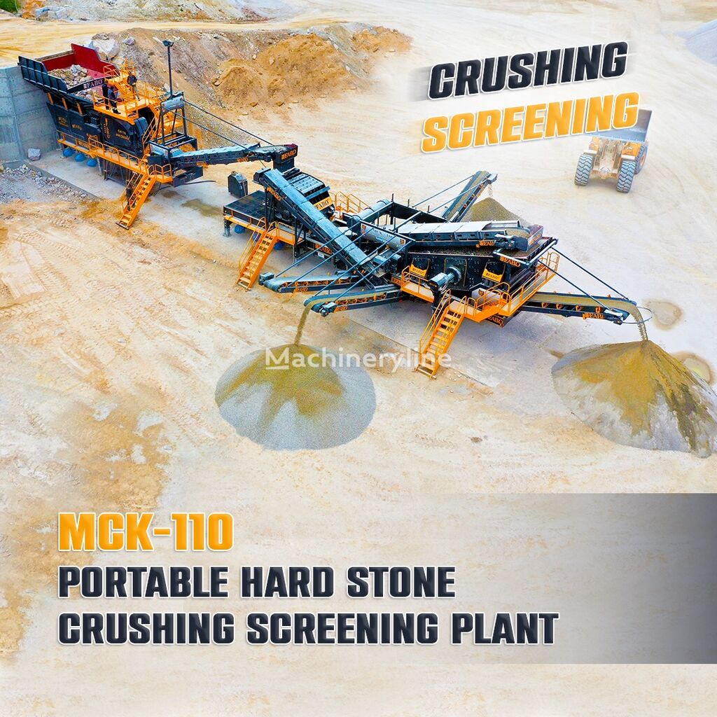 new FABO MCK-110 MOBILE CRUSHING & SCREENING PLANT FOR HARDSTONE | STOCK mobile crushing plant