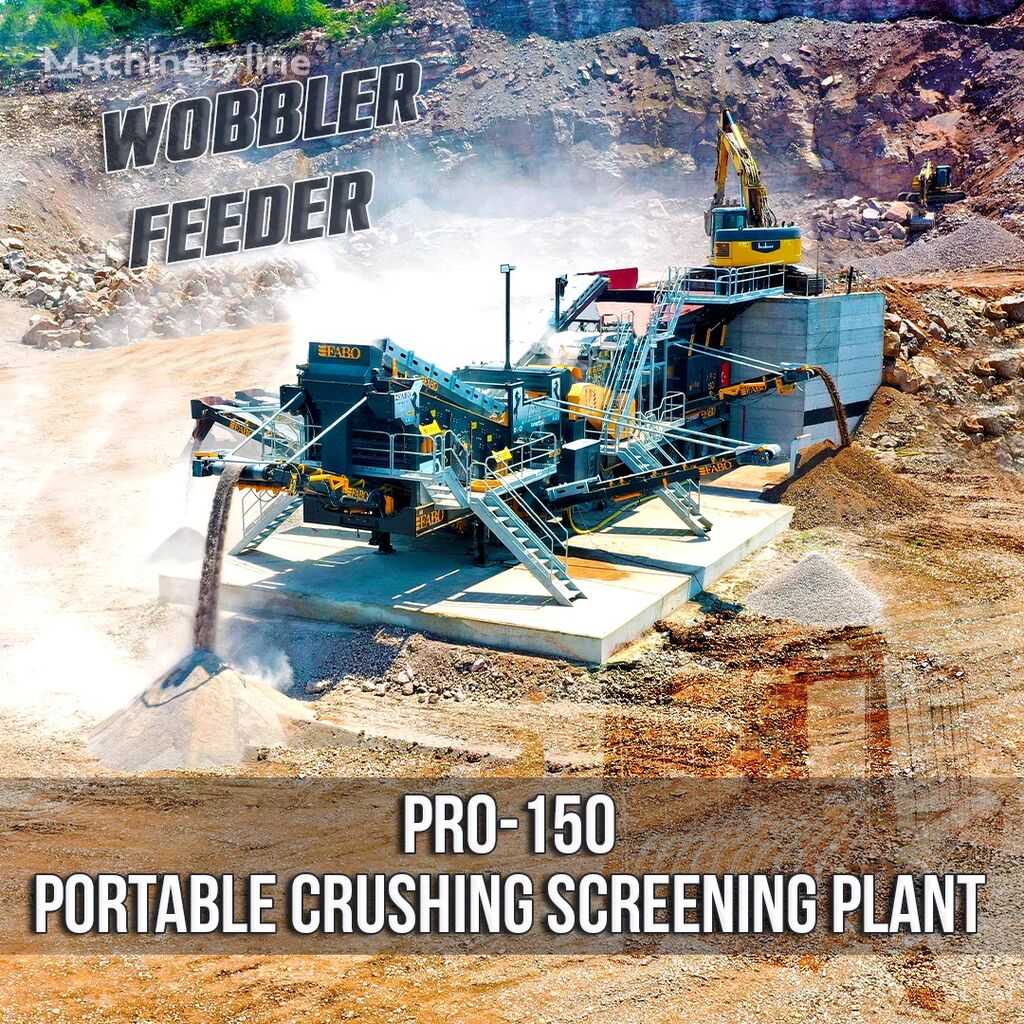 new FABO PRO-150 MOBILNAYa DROBILKA S SISTEMOY VOBLER  mobile crushing plant